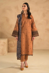 ASLIGN CASUALLY WEAR EMBROIDERED DHANAK WOOL 3 PIECE